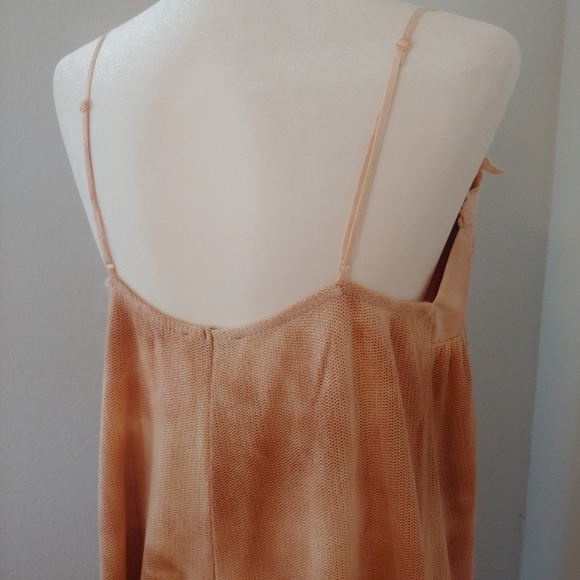 ZARA Maxi Summer Tie Dye Strap Dress Tan and Peach Women's Medium, NWT - Picture 15 of 17